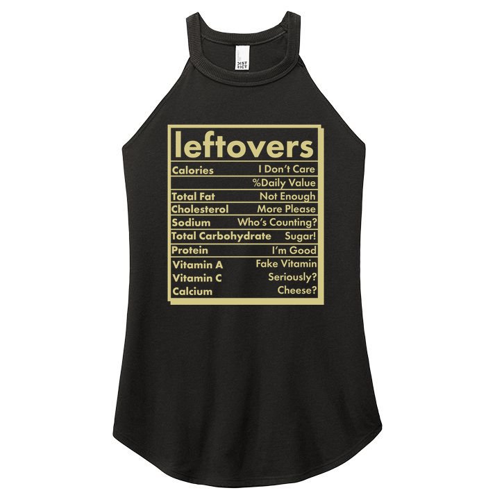 Funny Holiday Leftovers Nutrition Guide Women's Perfect Tri Rocker Tank