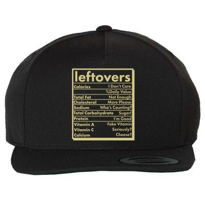 Funny Holiday Leftovers Nutrition Guide Wool Snapback Cap
