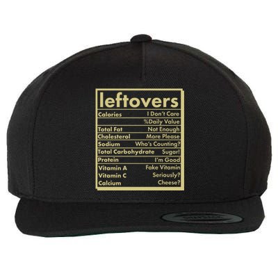 Funny Holiday Leftovers Nutrition Guide Wool Snapback Cap