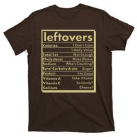 Funny Holiday Leftovers Nutrition Guide T-Shirt