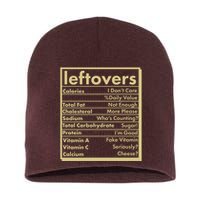 Funny Holiday Leftovers Nutrition Guide Short Acrylic Beanie