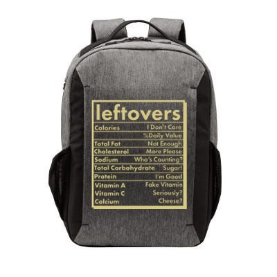 Funny Holiday Leftovers Nutrition Guide Vector Backpack