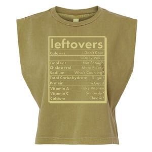 Funny Holiday Leftovers Nutrition Guide Garment-Dyed Women's Muscle Tee