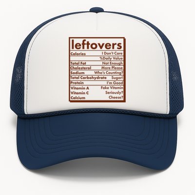 Funny Holiday Leftovers Nutrition Guide Trucker Hat