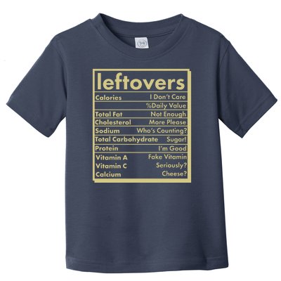 Funny Holiday Leftovers Nutrition Guide Toddler T-Shirt