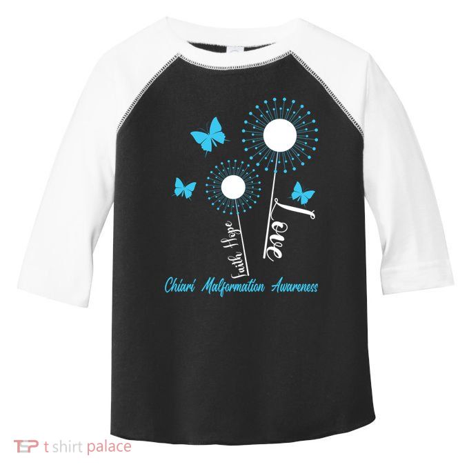 Faith Hope Love Dandelion Chiari Malformation Awareness Toddler Fine Jersey T-Shirt
