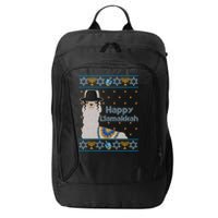 Funny Happy Llamakkah Ugly Hanukkah Sweater City Backpack