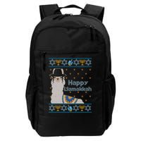 Funny Happy Llamakkah Ugly Hanukkah Sweater Backpack