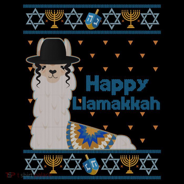 Funny Happy Llamakkah Ugly Hanukkah Sweater Mug