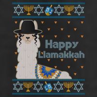 Funny Happy Llamakkah Ugly Hanukkah Sweater Microfiber Hand Towel