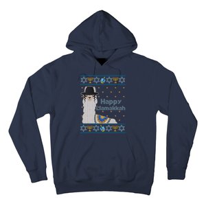 Funny Happy Llamakkah Ugly Hanukkah Sweater Hoodie