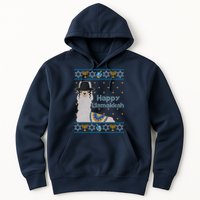 Funny Happy Llamakkah Ugly Hanukkah Sweater Hoodie