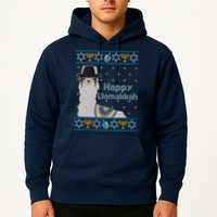 Funny Happy Llamakkah Ugly Hanukkah Sweater Hoodie