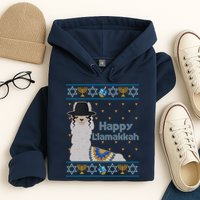 Funny Happy Llamakkah Ugly Hanukkah Sweater Hoodie