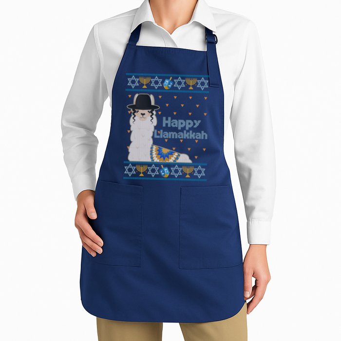 Funny Happy Llamakkah Ugly Hanukkah Sweater Apron