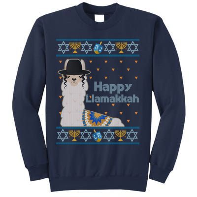 Funny Happy Llamakkah Ugly Hanukkah Sweater Sweatshirt