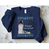Funny Happy Llamakkah Ugly Hanukkah Sweater Sweatshirt