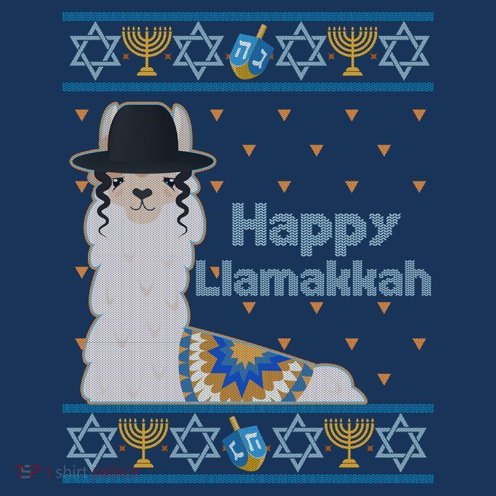 Funny Happy Llamakkah Ugly Hanukkah Sweater Sweatshirt