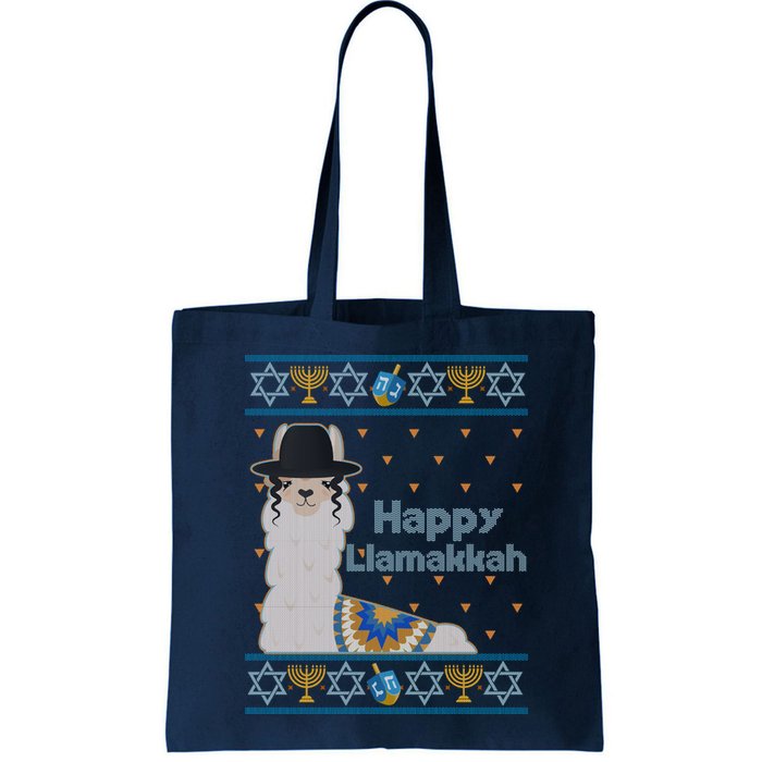 Funny Happy Llamakkah Ugly Hanukkah Sweater Bag