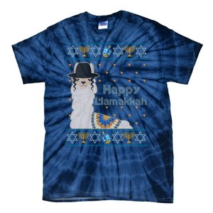 Funny Happy Llamakkah Ugly Hanukkah Sweater Tie-Dye T-Shirt