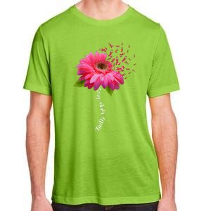 Faith Hope Love Pink Ribbon Daisy Flower Breast Cancer Adult ChromaSoft Performance T-Shirt