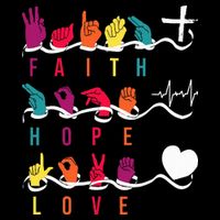 Faith Hope Love Asl American Sign Language Drawstring Bag