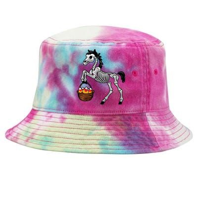 Funny Horse Lover Halloween Skeleton Spooky Candy Corn Tie-Dyed Bucket Hat