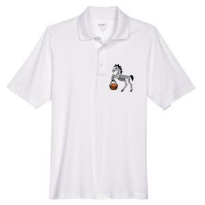 Funny Horse Lover Halloween Skeleton Spooky Candy Corn Men's Origin Performance Pique Polo