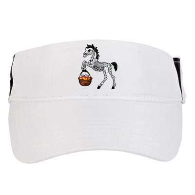 Funny Horse Lover Halloween Skeleton Spooky Candy Corn Adult Drive Performance Visor