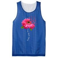 Faith Hope Love Pink Ribbon Daisy Flower Breast Cancer Mesh Reversible Basketball Jersey Tank