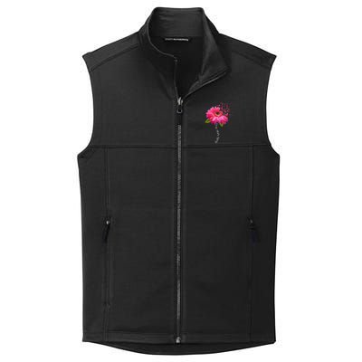 Faith Hope Love Pink Ribbon Daisy Flower Breast Cancer Collective Smooth Fleece Vest