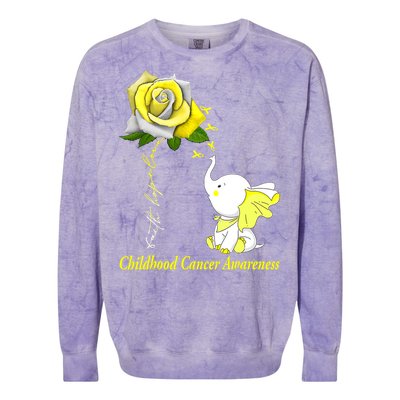 Faith Hope Love Childhood Cancer Awareness Colorblast Crewneck Sweatshirt