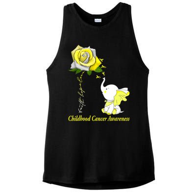 Faith Hope Love Childhood Cancer Awareness Ladies PosiCharge Tri-Blend Wicking Tank