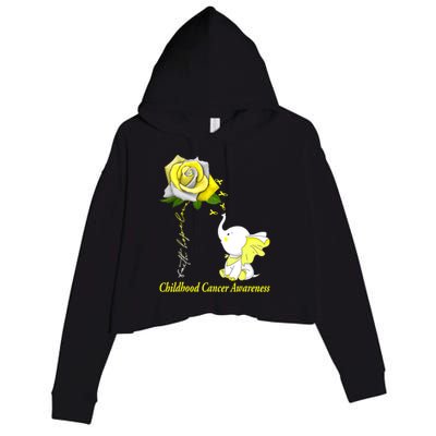 Faith Hope Love Childhood Cancer Awareness Crop Fleece Hoodie