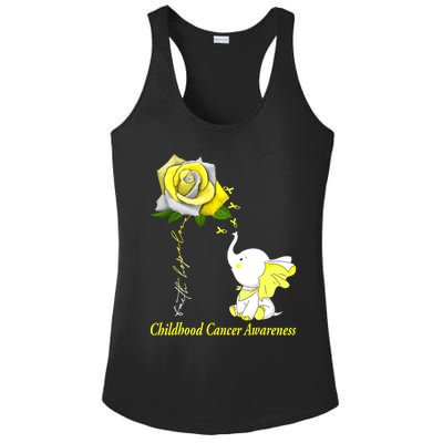 Faith Hope Love Childhood Cancer Awareness Ladies PosiCharge Competitor Racerback Tank