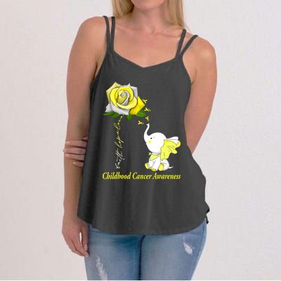 Faith Hope Love Childhood Cancer Awareness Women's Strappy Tank