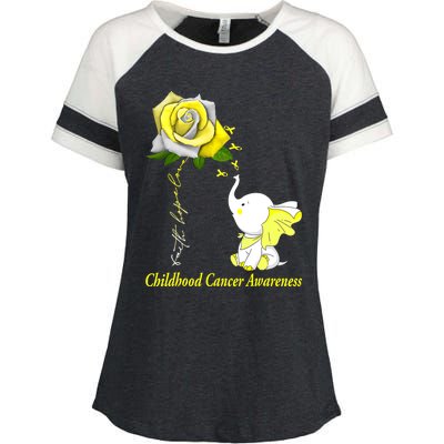 Faith Hope Love Childhood Cancer Awareness Enza Ladies Jersey Colorblock Tee