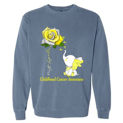 Faith Hope Love Childhood Cancer Awareness Garment-Dyed Sweatshirt