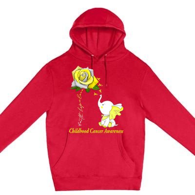 Faith Hope Love Childhood Cancer Awareness Premium Pullover Hoodie