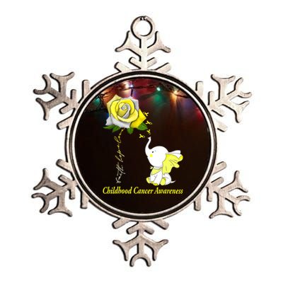 Faith Hope Love Childhood Cancer Awareness Metallic Star Ornament