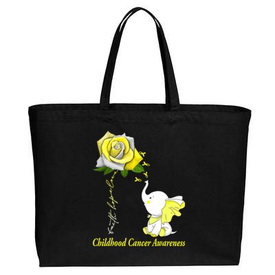 Faith Hope Love Childhood Cancer Awareness Cotton Canvas Jumbo Tote