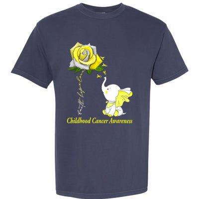 Faith Hope Love Childhood Cancer Awareness Garment-Dyed Heavyweight T-Shirt