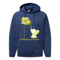 Faith Hope Love Childhood Cancer Awareness Performance Fleece Hoodie