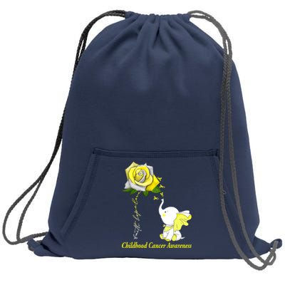 Faith Hope Love Childhood Cancer Awareness Sweatshirt Cinch Pack Bag