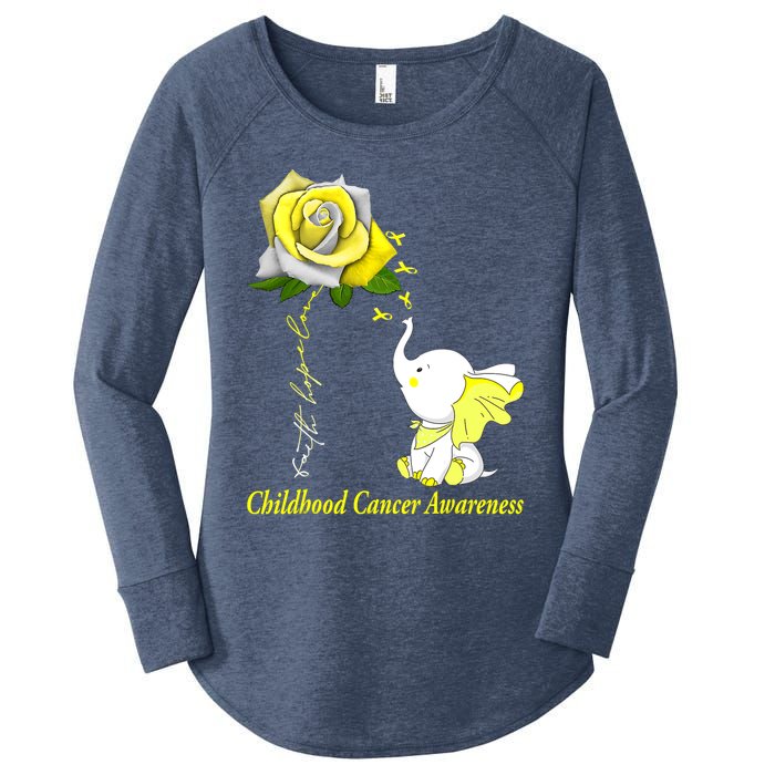 Faith Hope Love Childhood Cancer Awareness Women's Perfect Tri Tunic Long Sleeve Shirt