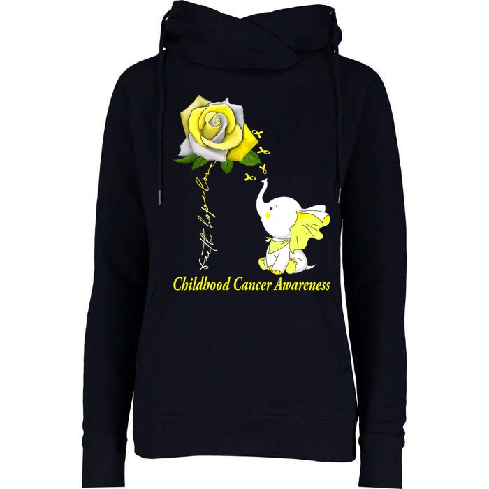 Faith Hope Love Childhood Cancer Awareness Womens Funnel Neck Pullover Hood