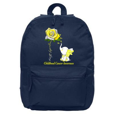 Faith Hope Love Childhood Cancer Awareness 16 in Basic Backpack