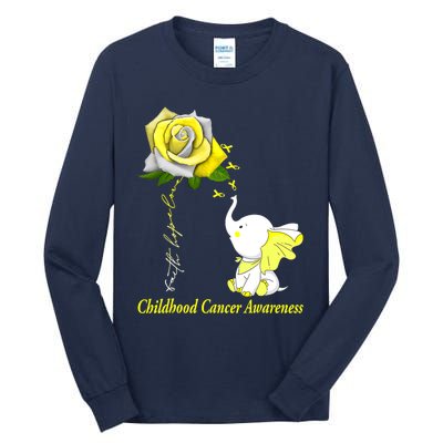 Faith Hope Love Childhood Cancer Awareness Tall Long Sleeve T-Shirt