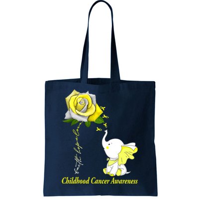 Faith Hope Love Childhood Cancer Awareness Tote Bag