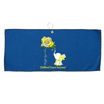 Faith Hope Love Childhood Cancer Awareness Large Microfiber Waffle Golf Towel